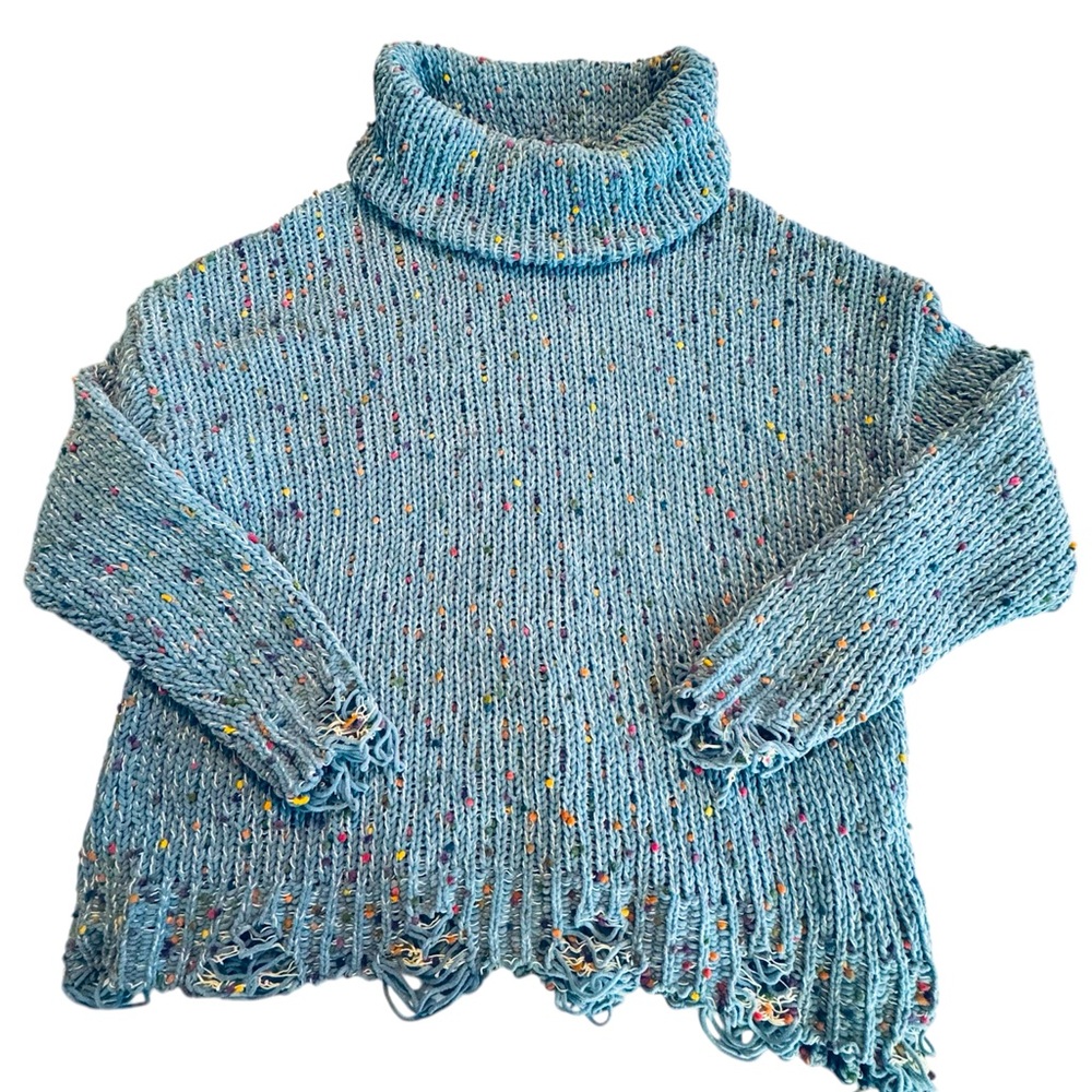 POL Anthropologie Confetti Turtleneck Soft Knit Women’s Oversized Sweater S